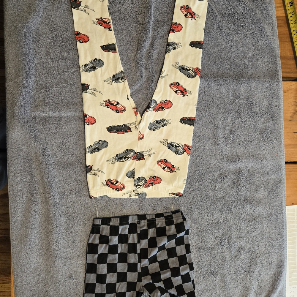 Carter's White and Black Car Print Pajama Set
